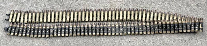 画像4: 米軍実物 7.62mm 100連発 ベルトリンク セット 空薬莢 ⑴ (4)