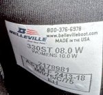 画像9: 米軍実物 Belleville U.S.Navy ウェットウェザーパイロット ブーツ  スティール・トゥ 330ST　8W (9)