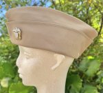 画像1: 米軍実物 NAVY OFFICER CHIEF PETTY OFFICER KHAKI ギャリソン キャップ　 (1)