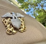 画像6: 米軍実物 NAVY OFFICER CHIEF PETTY OFFICER KHAKI ギャリソン キャップ　 (6)