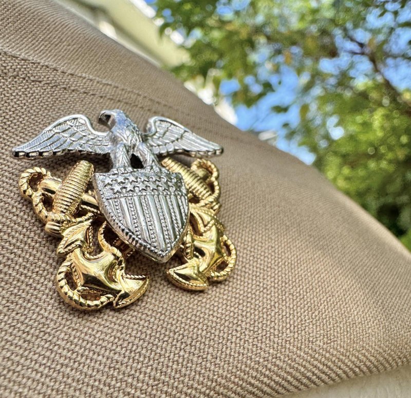 画像6: 米軍実物 NAVY OFFICER CHIEF PETTY OFFICER KHAKI ギャリソン キャップ　 (6)