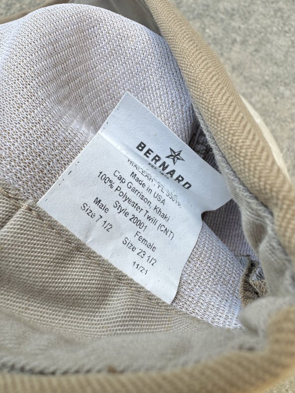 画像9: 米軍実物 NAVY OFFICER CHIEF PETTY OFFICER KHAKI ギャリソン キャップ　 (9)