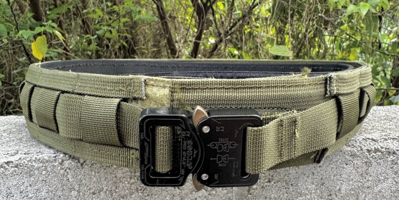 画像1: 海兵隊実物 オードナンス製 MOLLE SYSTEM   タクティカル ガンファイターベルト  OD LARGE (1)