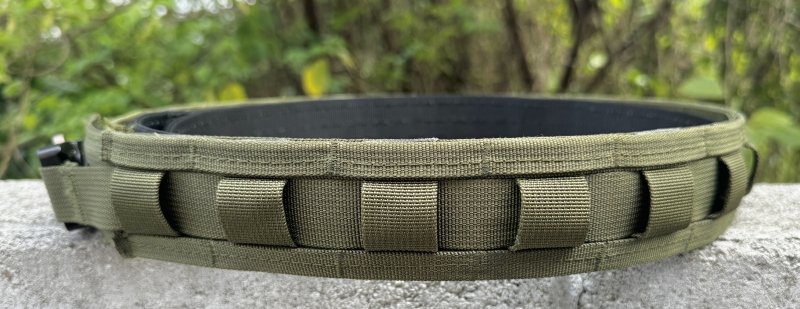 画像4: 海兵隊実物 オードナンス製 MOLLE SYSTEM   タクティカル ガンファイターベルト  OD LARGE (4)