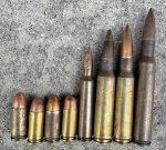 画像2: 米軍実物 7.62mm x 5.56mm x 9mm 空薬莢 薬莢 8発セット 使用済み 安全品 (2)
