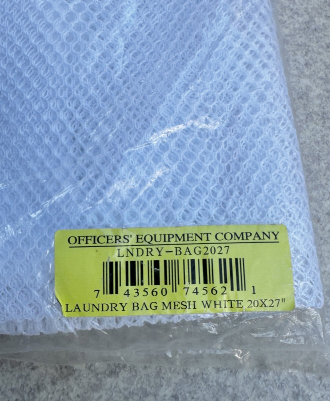 画像3: 米軍実物 官給品 Officers' Equipment Company 製 メッシュランドリーバッグ (3)