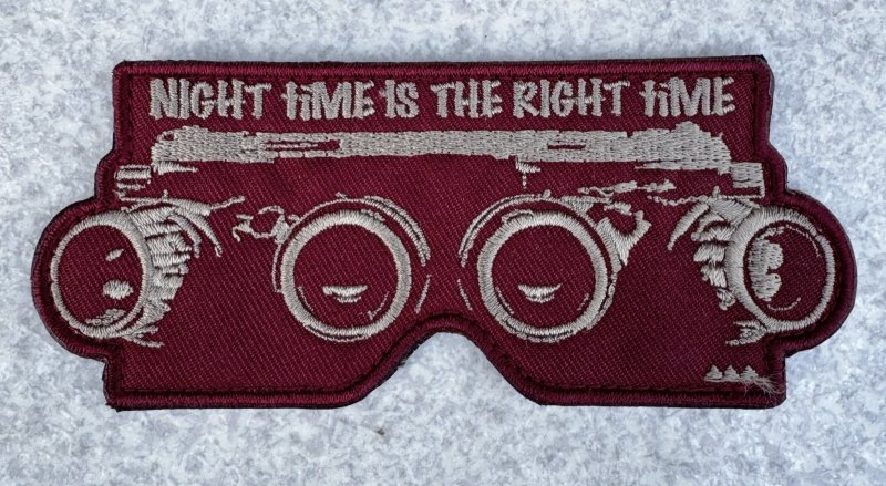 画像1: 米軍放出品 NIGHT TIME IS THE RIGHT TIME モラール ワッペン (1)