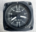 画像1: 米軍実物  INDICATOR, HYDRAULIC OIL PRESSURE（作動油圧計）  (1)