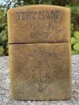画像1: 米軍放出品 第18工兵旅団 ナム戦 刻印 ZIPPO オイル ライター  (1)