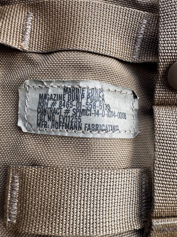 画像5: 海兵隊実物 USMC  ダンプポーチ コヨーテ Hoffmann Fabricating社 (5)