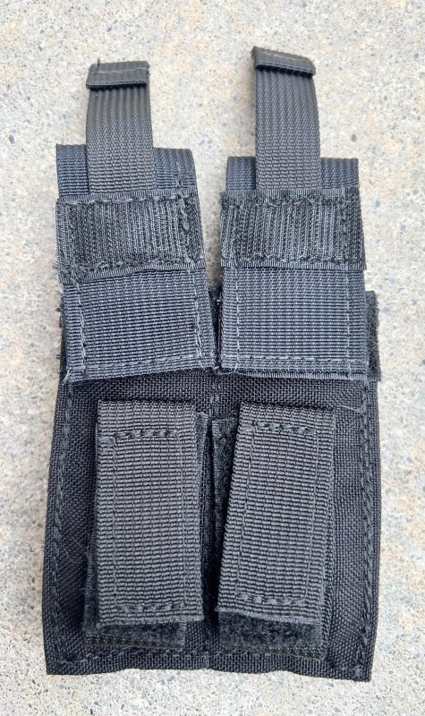 画像4: 米軍実物 LBT 1609A カイデックス 9mm ハンドガン ダブル マガジンポーチ  ブラック (4)