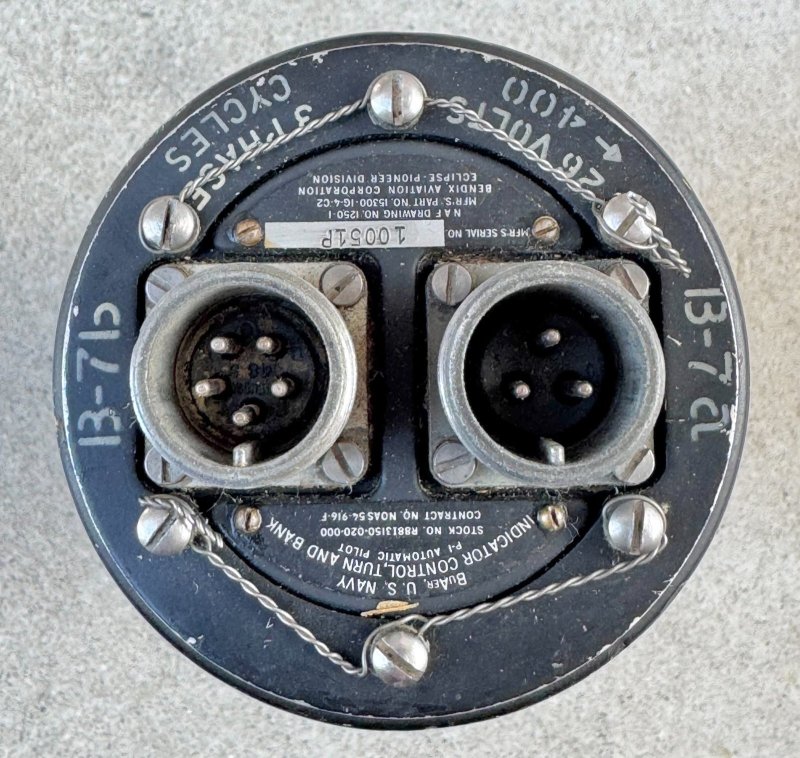 画像8: 米軍実物 US Navy AD-4 Skyraider ターン・アンド・バンク・インジケーター（旋回計 / Turn and Bank Indicator） (8)