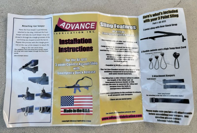 画像6: 海兵隊実物 ADVANCE FABRICATION 3-POINT Combat Assault Sling　スリング (6)