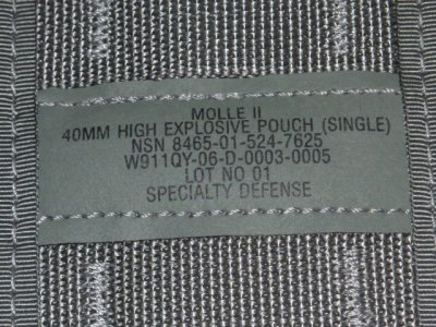 画像2: 米軍実物　MOLLEII 40MM HIGH EXPLOSIVE POUCH(SINGLE)