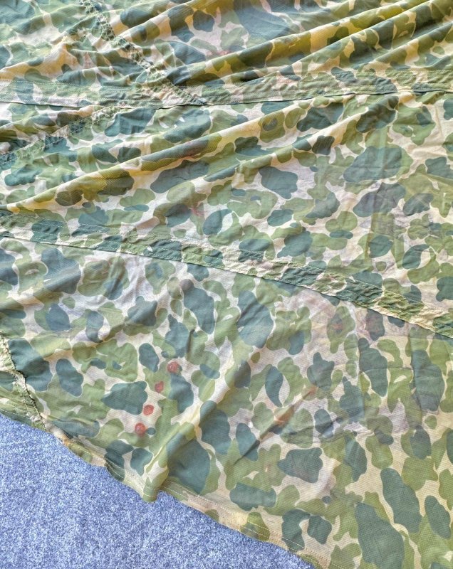画像4: 米軍実物 パラシュート生地　ダックハンターカモ　60年代    (4)