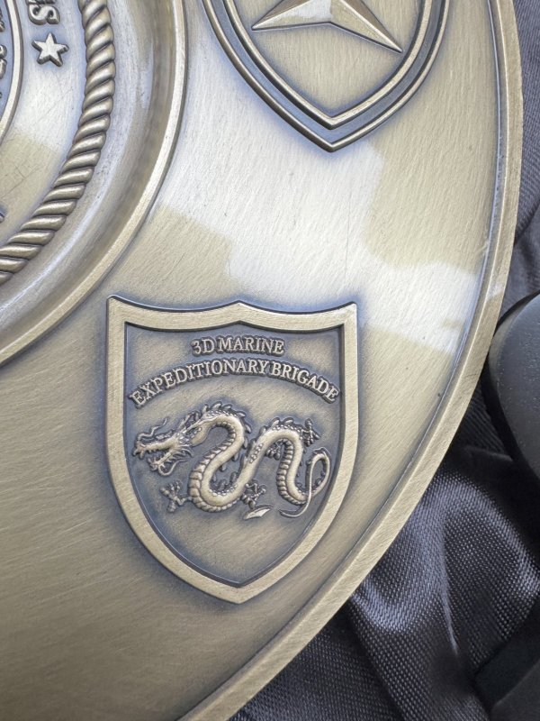 画像10: 米軍実物 USMC モニュメント 250th Marine Corps Birthday プレート (10)