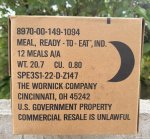 画像5: 米軍実物 ワーニック社 MREレーション/戦闘食 MENU-B 12個セット 2026年1月検品 (5)