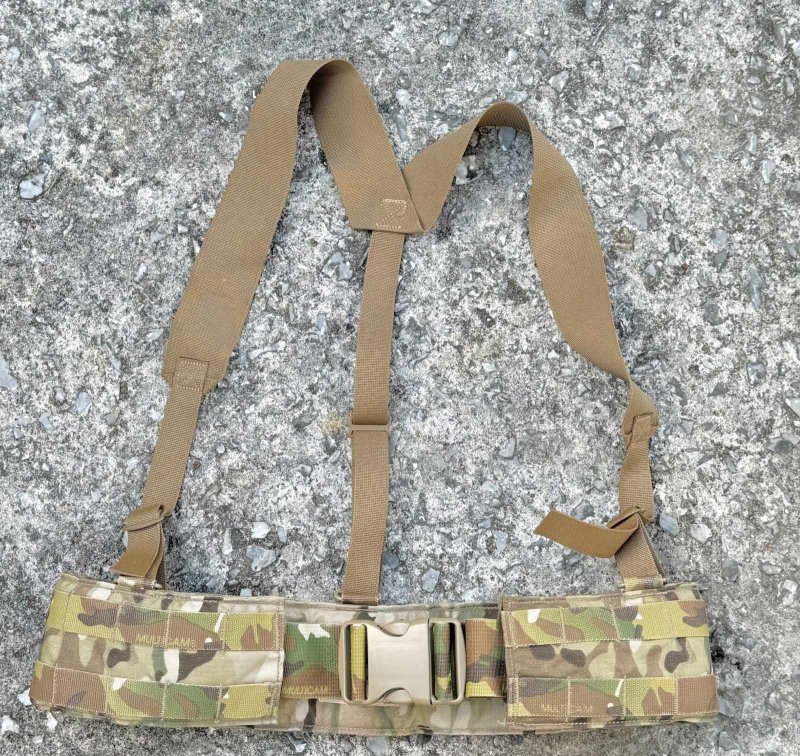 画像1: 米軍実物 EAGLE ILBE Padded Tactical Sub Belt w/ Suspenders  マルチカム (1)