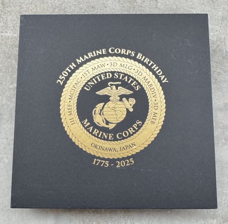 画像13: 米軍実物 USMC モニュメント 250th Marine Corps Birthday プレート (13)