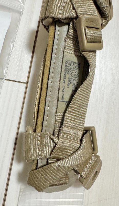 画像5: 米軍実物 H-Nape ECH ACH ヘルメット チンストラップ タン S-XL ARMY USMC (5)