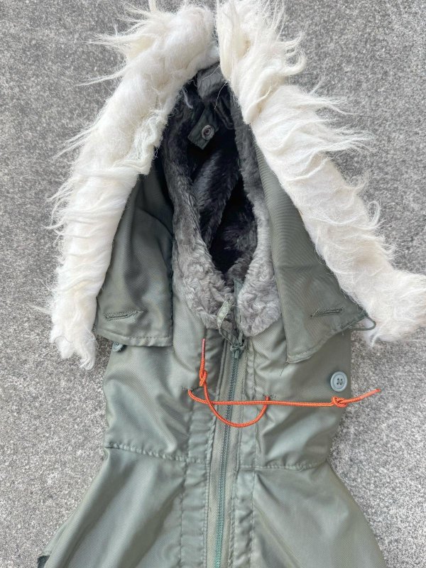 画像4: 米軍実物 ALPHA HOOD WINTER FLYERS ビンテージ フード (4)