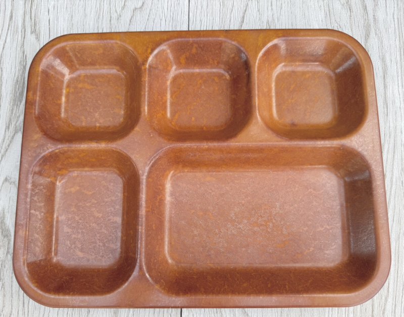 画像1: 米軍実物 ハルシー製 ミリタリー Halsey メラミン メストレー プレート　(2) (1)