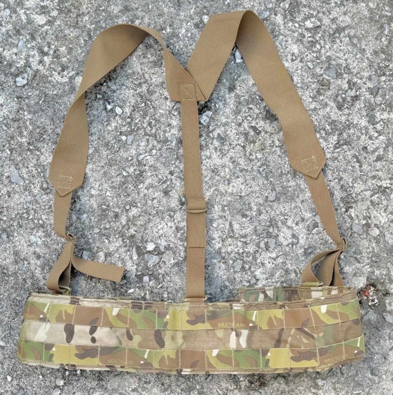 画像2: 米軍実物 EAGLE ILBE Padded Tactical Sub Belt w/ Suspenders  マルチカム (2)