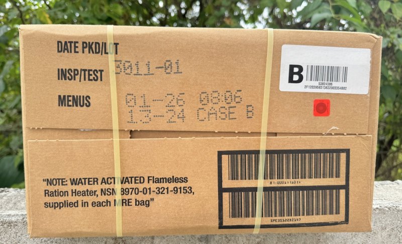画像3: 米軍実物 ワーニック社 MREレーション/戦闘食 MENU-B 12個セット 2026年1月検品 (3)