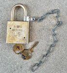 画像1: 米軍実物 軍用 AMERICAN LOCK 5200 南京錠 (1)