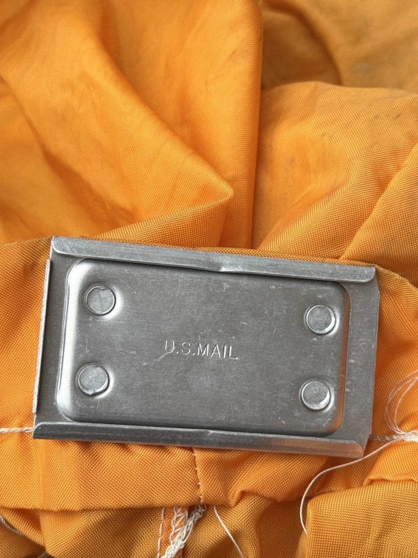 画像6: 米軍実物  1986年代 米軍 航空便 巾着布製大型 オレンジ 8-86 1986年8月 収納 ナイロン キャンバス ヴィンテージ 80年代 (6)
