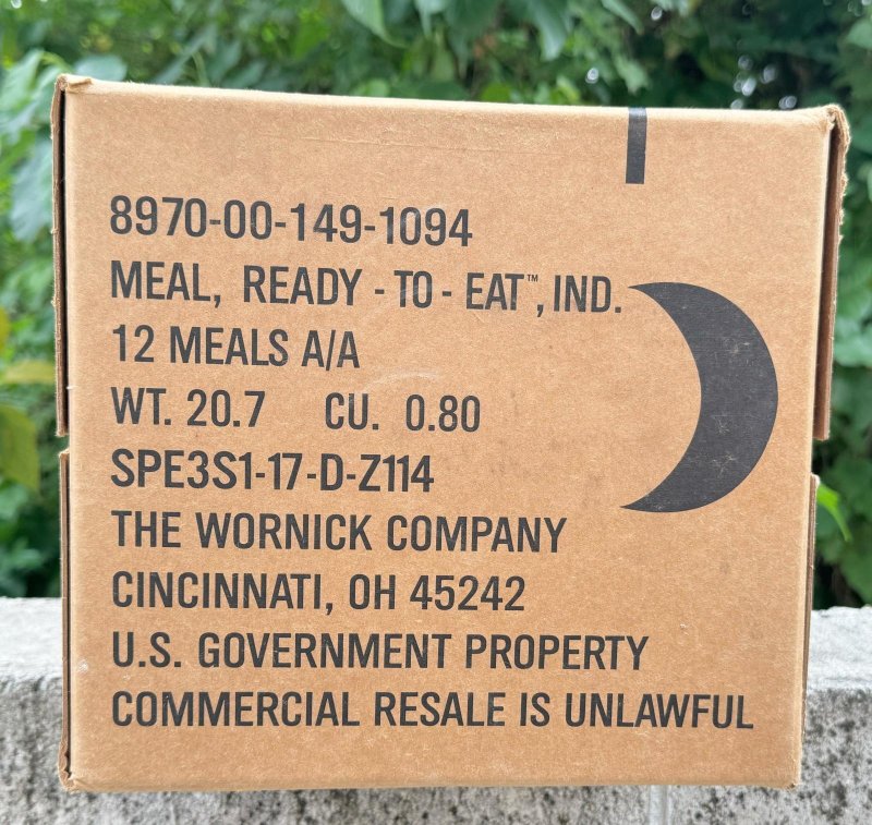 画像4: 米軍実物 ワーニック社 MREレーション/戦闘食 MENU-A 12個セット 2023年3月検品 (4)