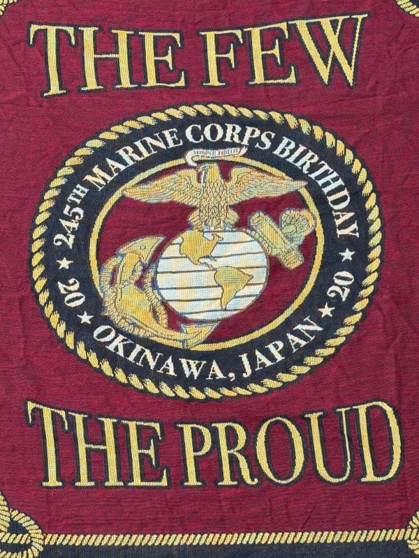 画像2: 米軍実物 USMC モニュメント ブランケット ラグ　タペストリー (2)