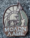 画像1: 米軍放出品 MIL-SPEC MONKEY パッチ Molon Labe マルチカム (1)
