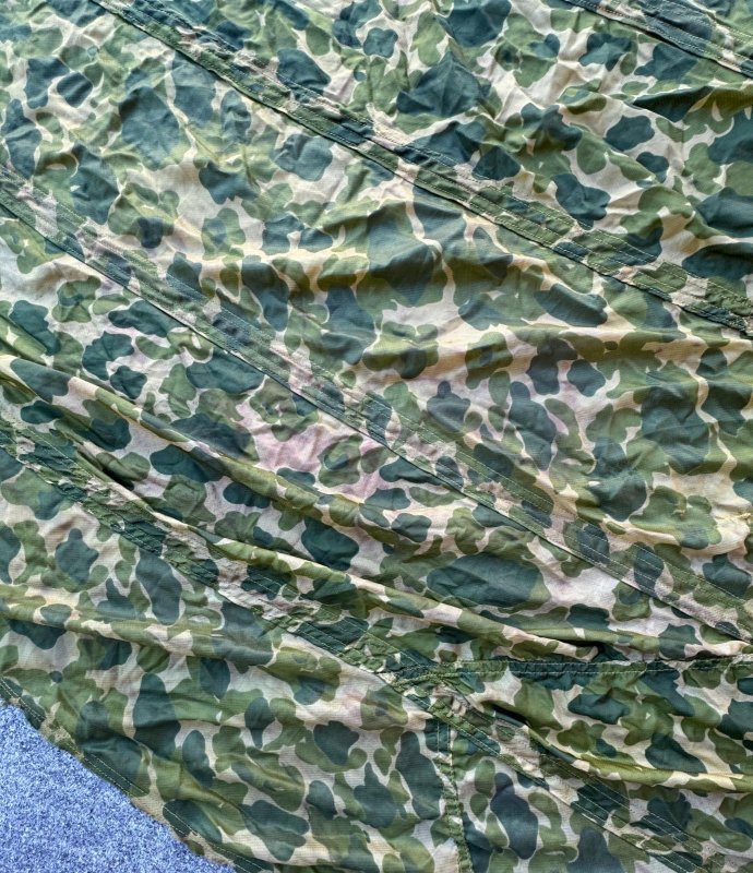 画像5: 米軍実物 パラシュート生地　ダックハンターカモ　60年代    (5)