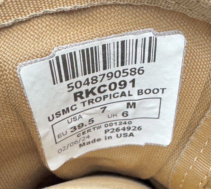 画像10: 米海兵隊実物 Rocky USMC Tropical Boot 7M (10)