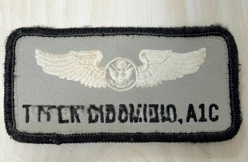 画像1: 米軍放出品　US AIR FORCES カバーオール用ネーム (1)