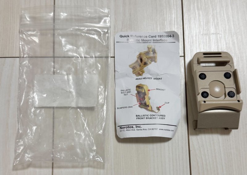 画像1: 米軍実物 ACH/MICH ナイトビジョン ライノ マウント ブラケット TAN (1)