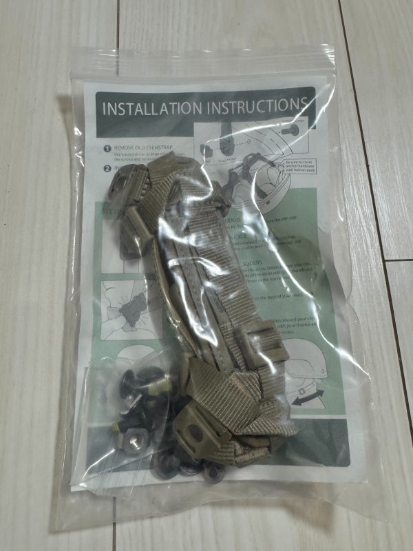 画像4: 米軍実物 H-Nape ECH ACH ヘルメット チンストラップ タン S-XL ARMY USMC (4)