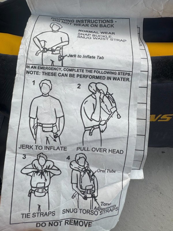 画像13: 米軍実物 US NAVY USS Wasp LHD-1 ライフベスト救命胴衣セット (13)