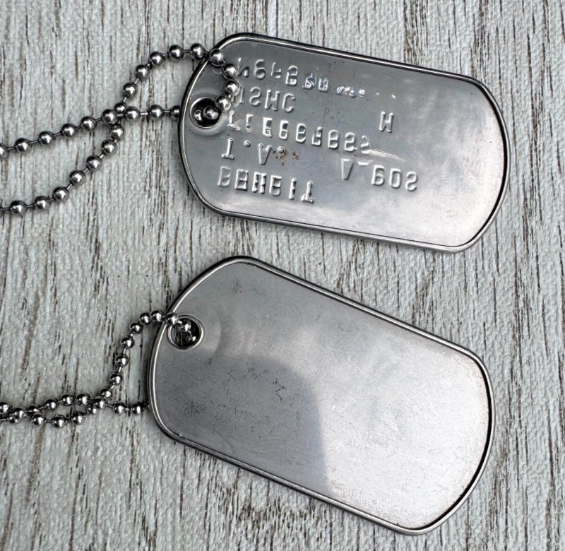 画像1: 海兵隊実物 US MARINE ドッグタグ　02 (1)