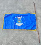 画像1: 米軍実物 空軍 AIR FORCES フラッグ ポールセット (1)