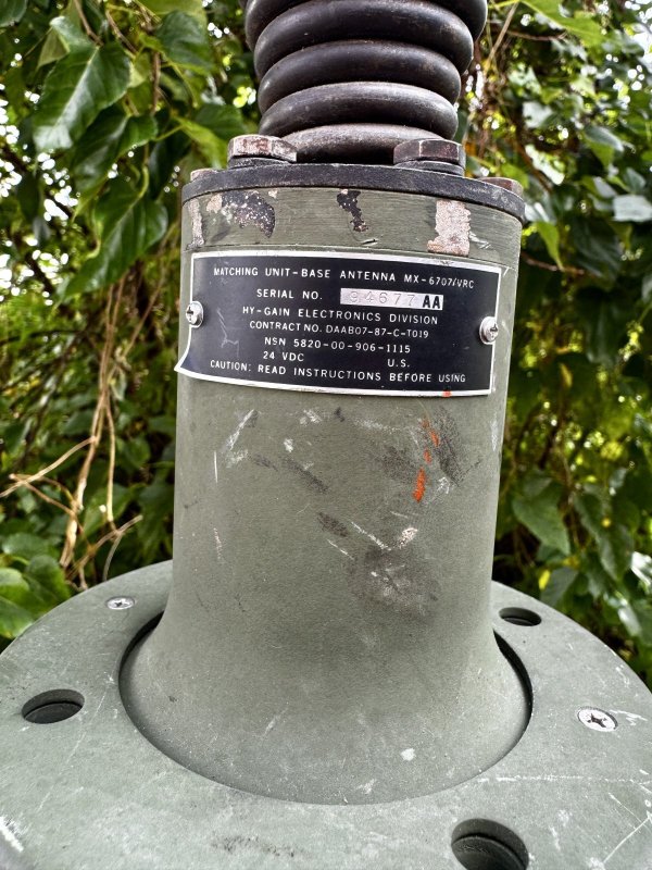 画像6: 米軍実物 Hy-Gain Electronics製 HMMWV（ハマー）アンテナベース、モデルMX-6707/VRC　 (6)