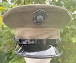 画像1: 米軍実物 US MARINE 将校 サービス ドレス キャップ    7-3/8 (1)