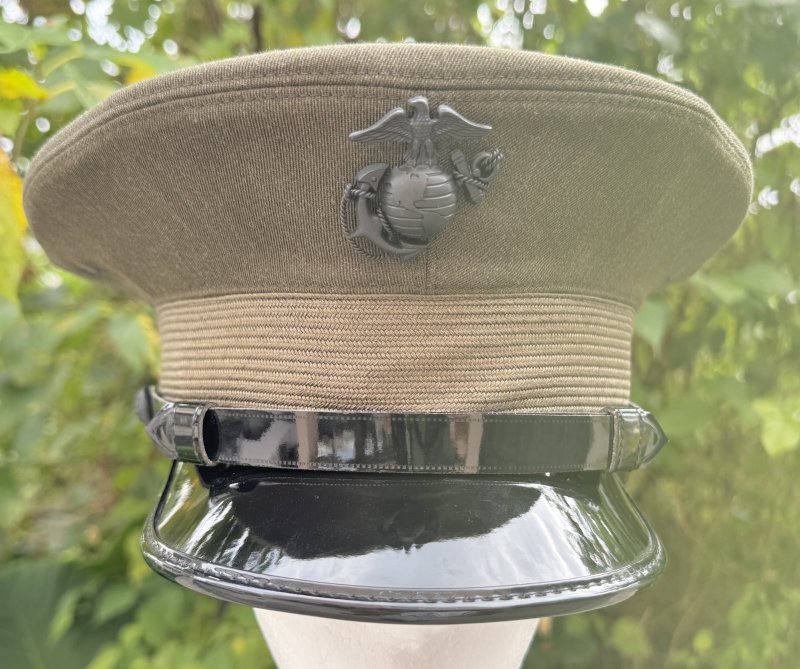 画像1: 米軍実物 US MARINE 将校 サービス ドレス キャップ    7-3/8 (1)