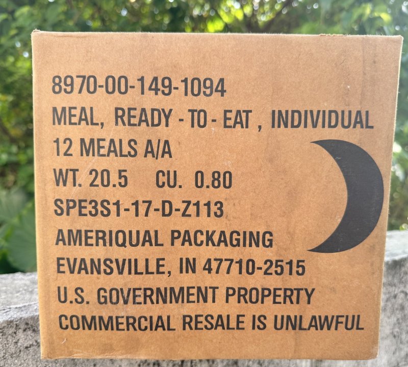 画像4: 米軍実物 2024年10月検【アメリカル】MREレーション/戦闘食 MENU-A (4)