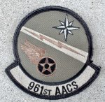 画像1: 米軍実物 USAF 961st エアボーン エアコントロール スクアドロン パッチ (1)
