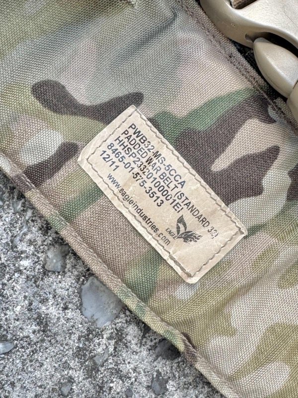 画像5: 米軍実物 EAGLE ILBE Padded Tactical Sub Belt w/ Suspenders  マルチカム (5)