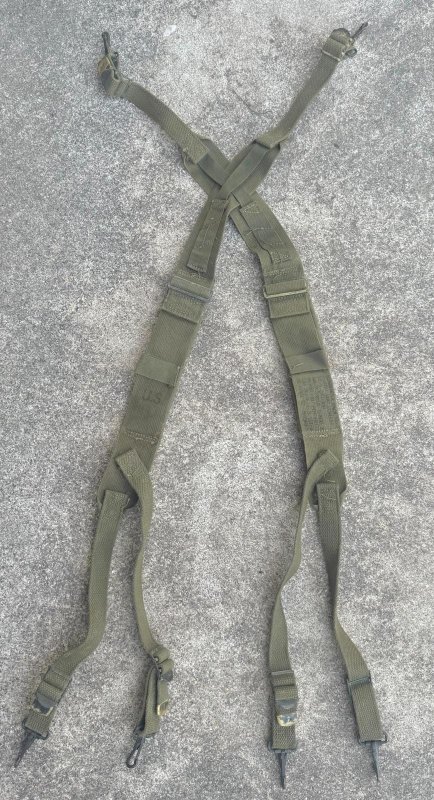 画像1: 米軍実物 SUSPENDER PACK FIELD CARGO AND COMBAT  X型 サスペンダー　 (1)