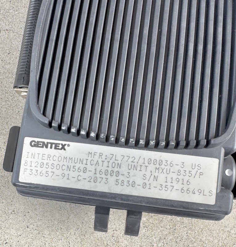 画像8: 米軍実物 パイロット ヘルメット GENTEX コミニケーション 通信ユニット (8)