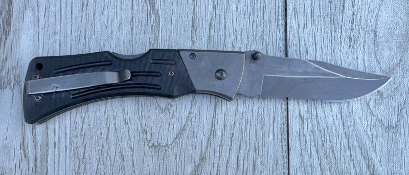 画像1: 米軍放出品 KA-BAR ケーバー Mule G-10 (4" Black 420) フォールディングナイフ (1)